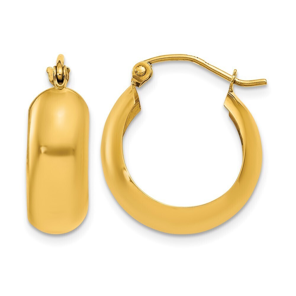 Kazi Luxury 14k Yellow Gold Hoop Earrings